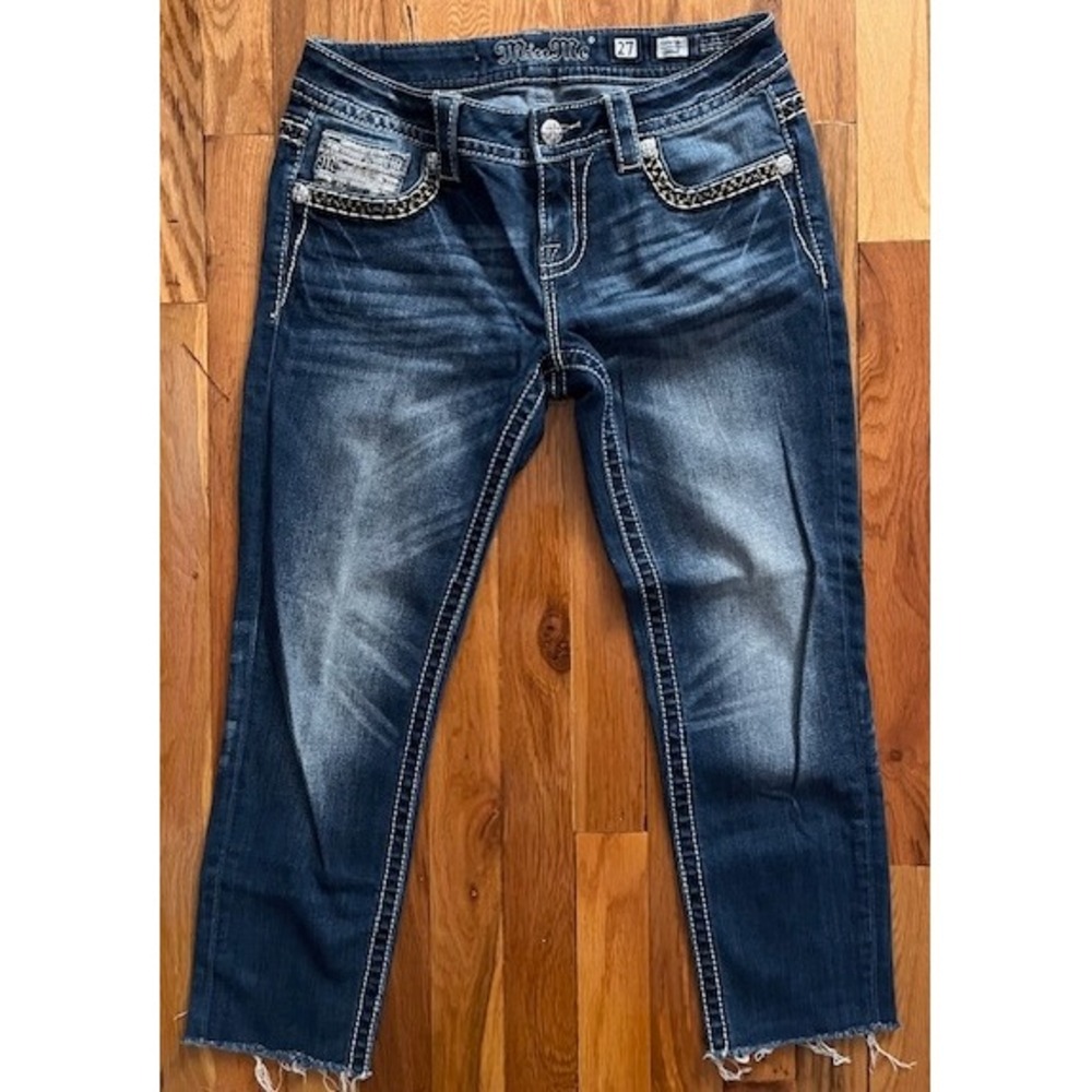 Miss Me Capri jeans‎ size 27 sequins detail embellished Signature Skinny